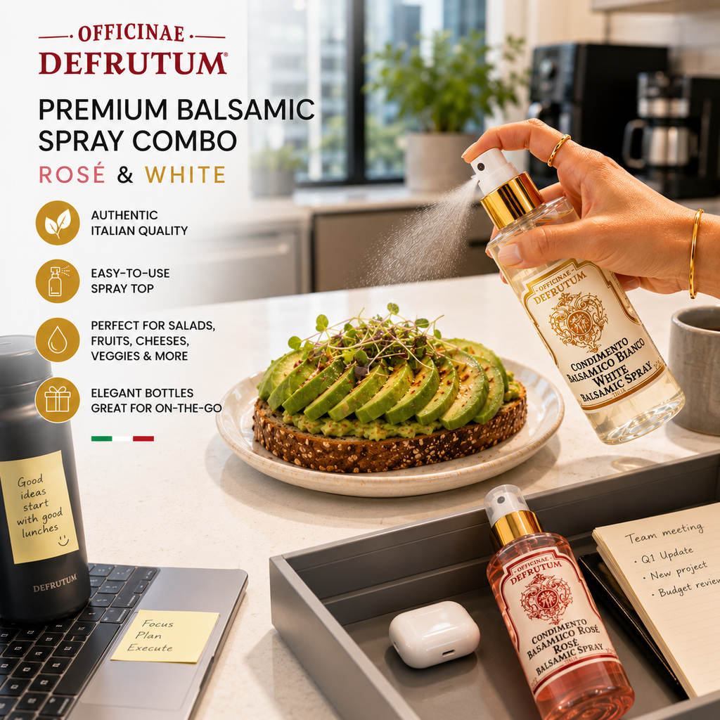 Rosé Balsamic Spray Italian Flavor. Anytime. Anywhere...