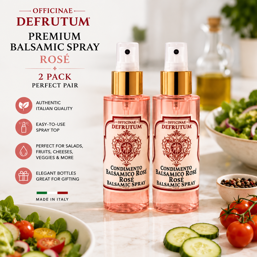 Rosé Balsamic Spray Italian Flavor. Anytime. Anywhere...