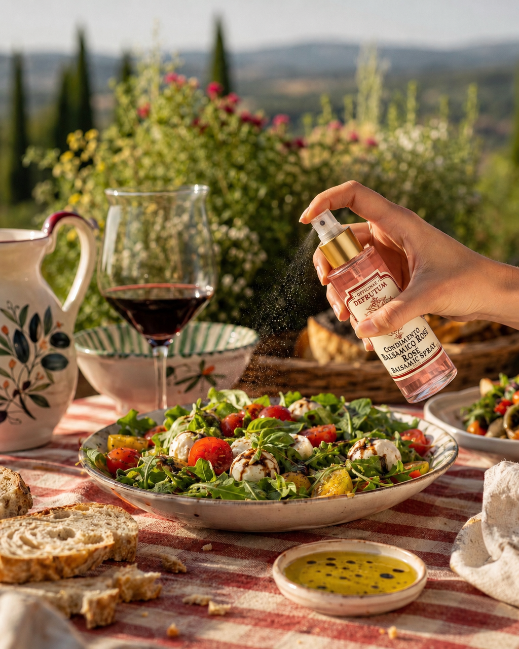 Rosé Balsamic Spray Italian Flavor. Anytime. Anywhere...